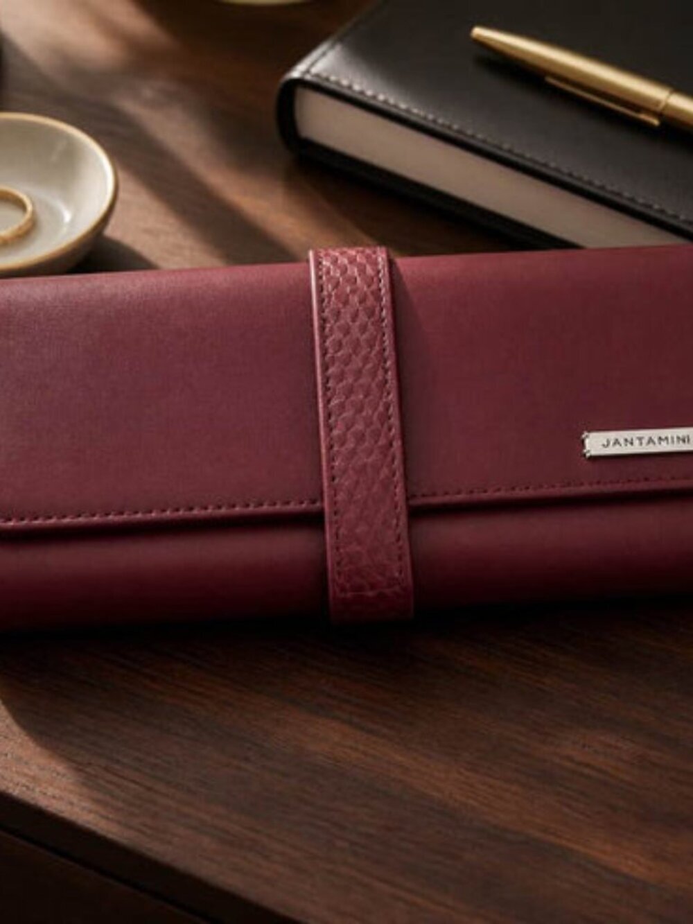 KLM Jan Taminiau Burgundy Clutch